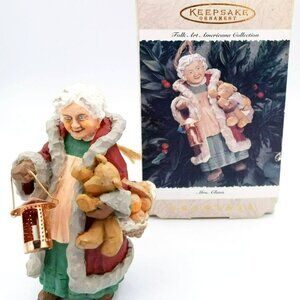 Keepsake Ornament Vintage Hallmark Mrs. Claus Folk Art American Collection 1996